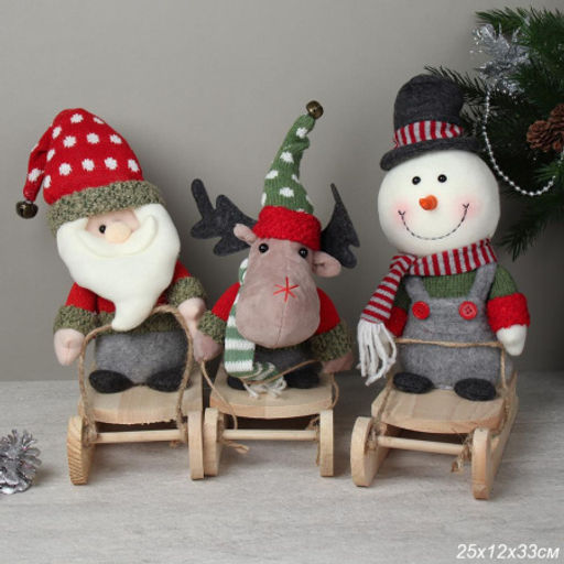 Новогоднее украшение на санях 33*22 см / HZ004 /уп 48/ - Галеонтрейд фото 7