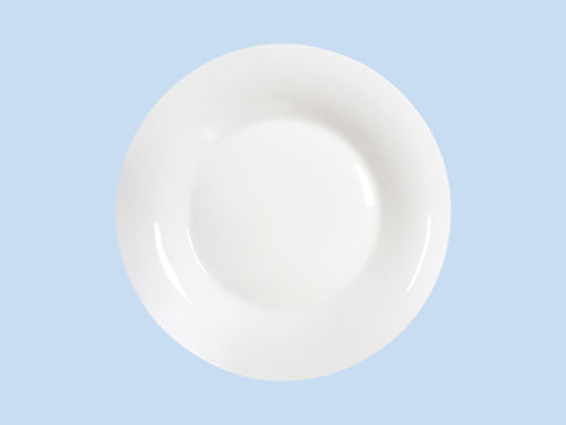 Тарелка плоская круглая 20 см, БЕЛЬЕ фарфор, т8-0002