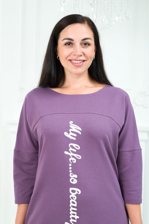 Платье женское из футера My life черничный