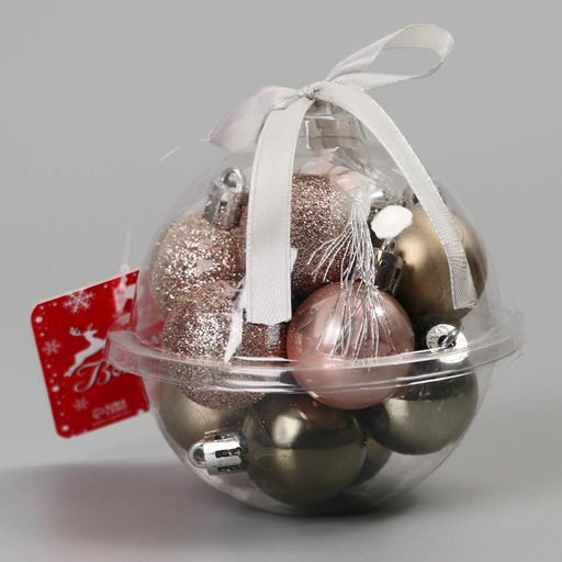 Ёлочные игрушки Шедар, нежность, шары новогодние, d=3 см, набор 12 шт. - Зимнее волшебство фото 2