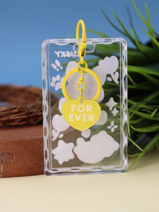 Футляр для карт с брелком "Enjoy the moment", yellow