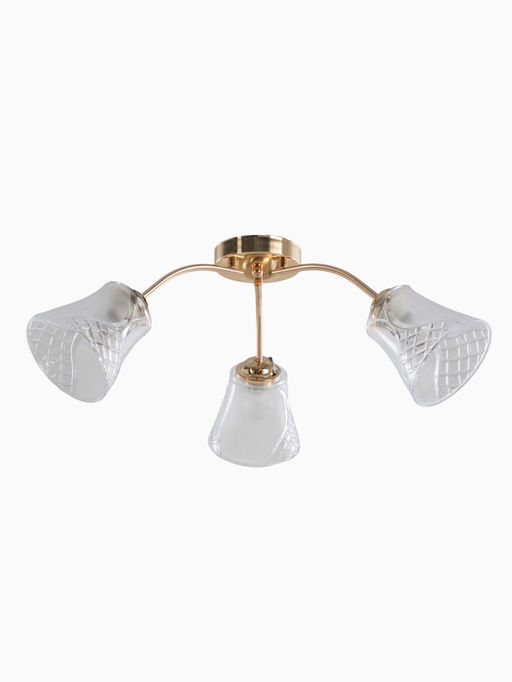 Люстра 12276/3FGD, 3×40 Вт, E27, 64×18×23 см, золото