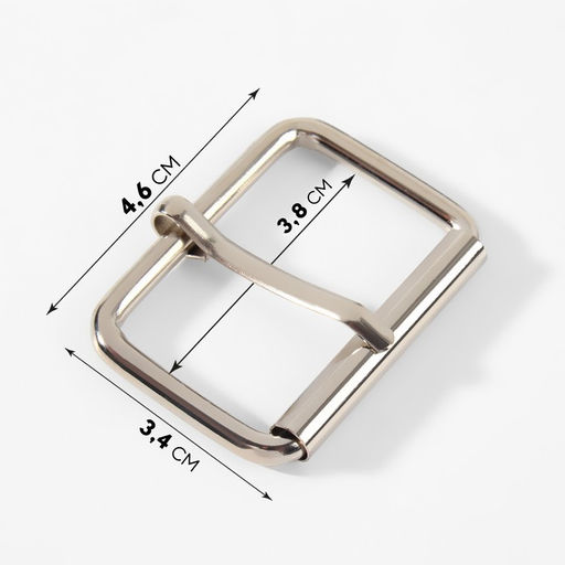 Цена за 2 шт. Пряжка проволочная, 4.6×3.4 см, 38 мм, 5 шт., цвет серебряный