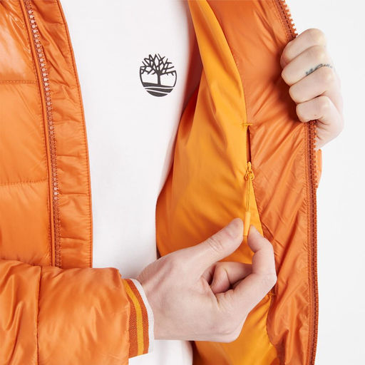 Куртка Timberland Jacket Hooded Mid Weight оранжевая  фото 7