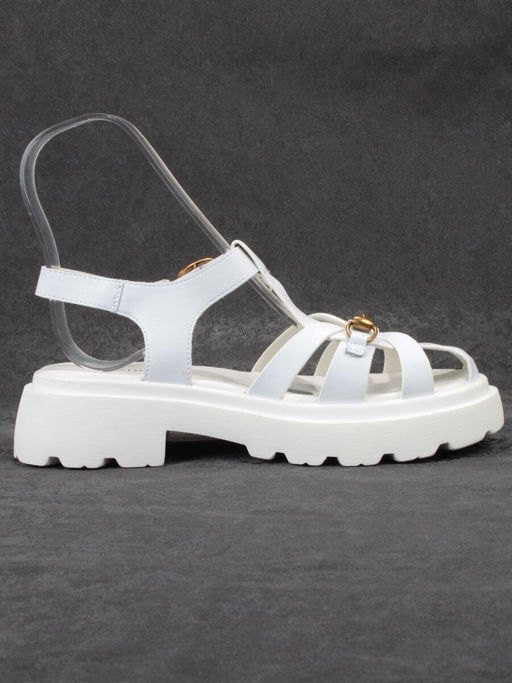 08-PEAG54-1 WHITE Босоножки женские (натуральная кожа) - Фабричный китай фото 12