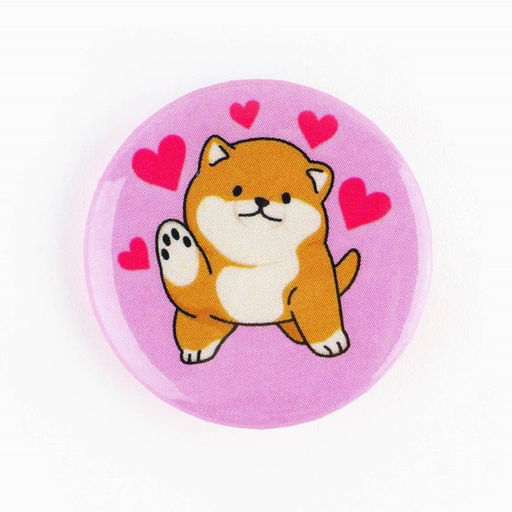 Цена за 10 шт. Значок металлический закатной Милые анимешки, d=2.5 см, МИКС