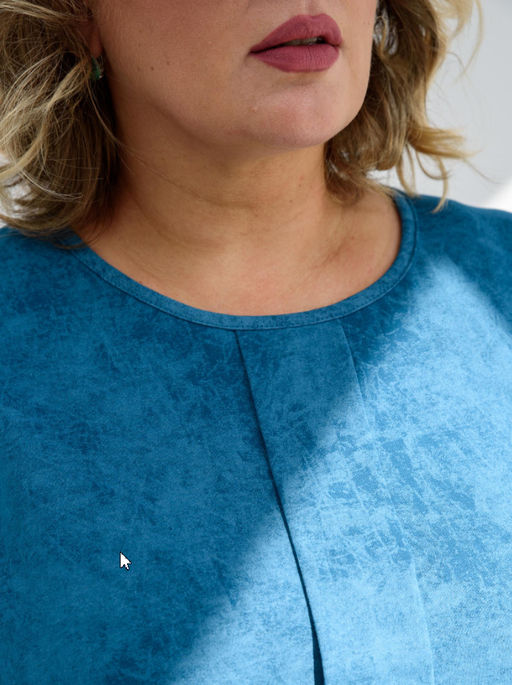 Платье Винтаж из хлопка бирюзовое - Оптима фото 4