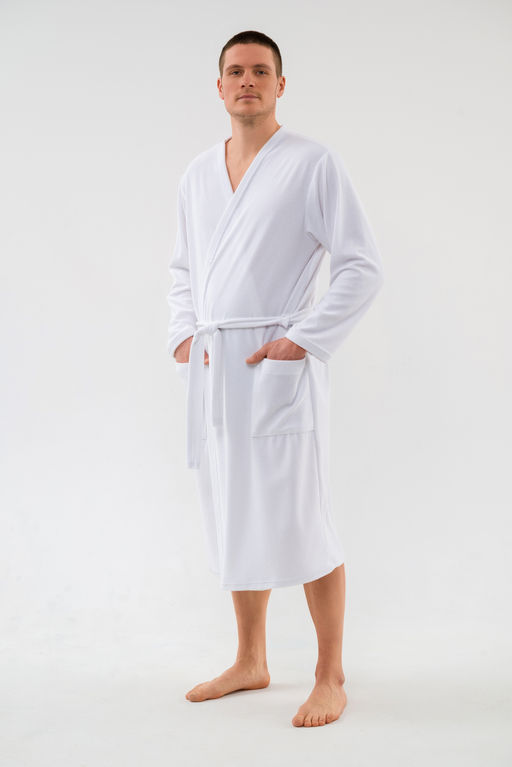Халат мужской из махры Ренат белый макси - Амадэль фото 2