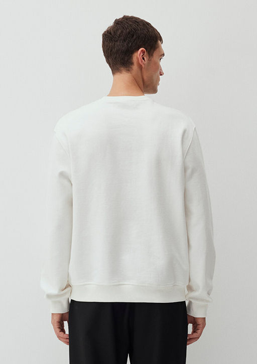 Beyaz Sweatshirt - Mavi фото 5