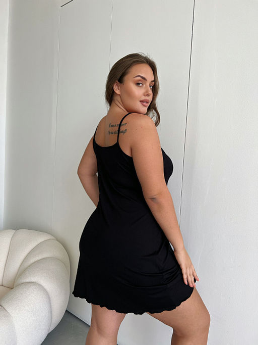 РАСПРОДАЖА Сорочка Совершенство_708/Черный - Ihomelux фото 12