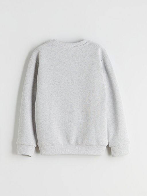 Bask?l? Erkek ?ocuk Sweatshirt