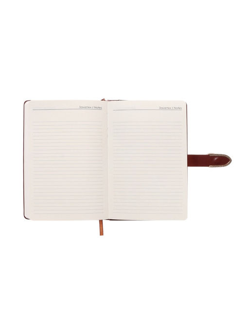 Ежедневник недатированный А5, с хлястиком, 112 листов в линейку, пвх, коричневый - Simaland фото 10