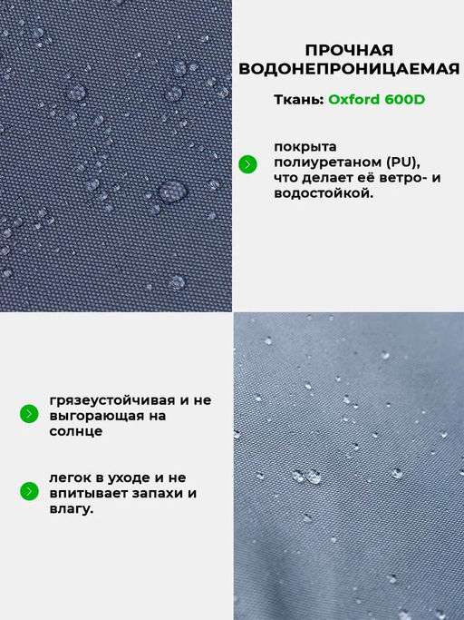 Матрас для шезлонга, лежака 60х190 сегментный SZO, Oxford 600D, поролон, пенополиуретан, непромокаемый Bio-Line  фото 3