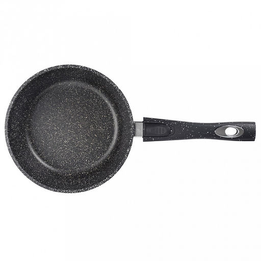 Ковш с тефлоновым покрытием 1,0л, д16см "Гранит", h7см, s0,4см, съемная ручка из термостойкого пластика (Россия)