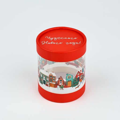 Коробка новогодняя подарочная «Зимний город», 10×11 см