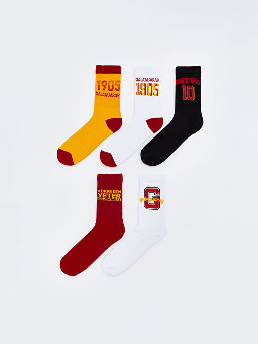 Galatasaray Bask?l? Erkek Soket ?orap 5li