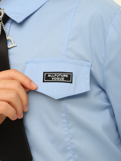 Рубашка для девочек - Синий мир фото 11