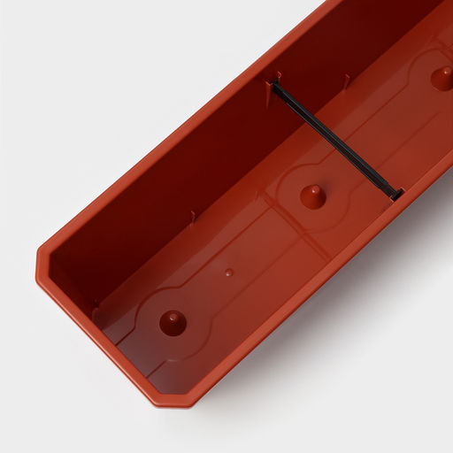 Ящик балконный для цветов, 18 л, 100×15×17 см, пластиковый, цвет терракот