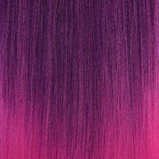 SIM-BRAIDS Канекалон трёхцветный, гофрированный, 65 см, 90 гр, цвет русый/фиолетовый/розовый(#FR-36) - Queen fair фото 2
