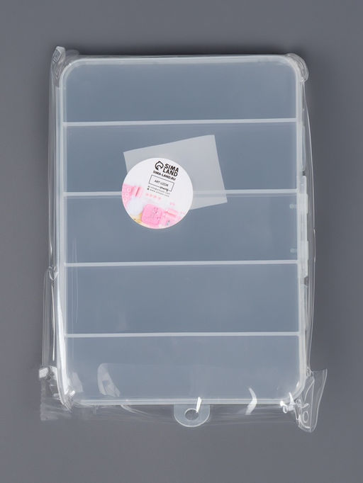 Органайзер для хранения мелочей, с подвесом, 5 ячеек, 15×10.5×1.8 см, прозрачный