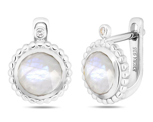 Серьги, лунный камень, Мадейра