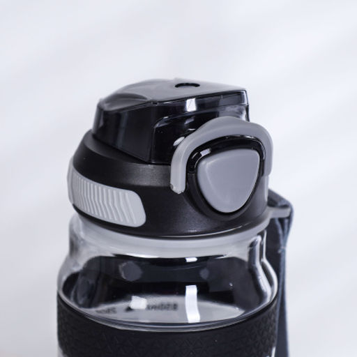 Бутылка для воды спортивная Woohooo H2O цвет Black + Gray 850 ml - Галеонтрейд фото 4