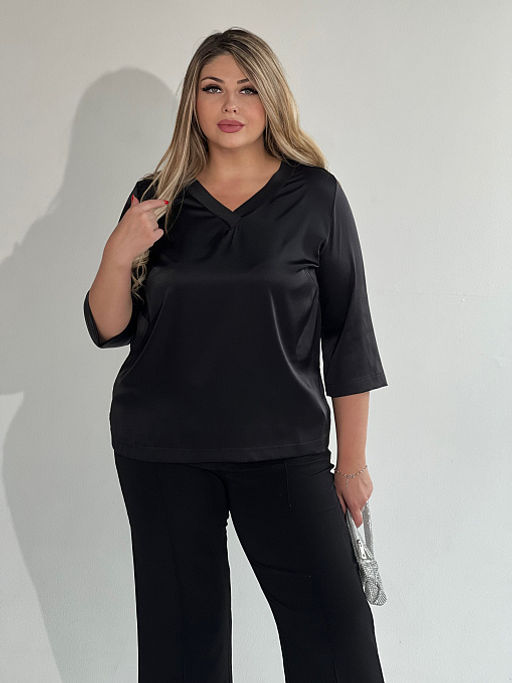 Блуза Ольга_О171/черный - Ihomelux фото 2