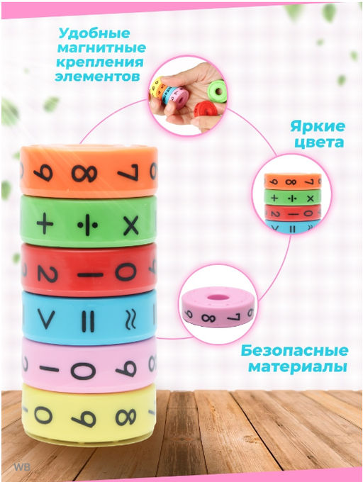 Кубик рубик ,магнитный куб ,игрушка головоломка математика, 6х3х3см.(упаковка пакет) - Buro фото 3