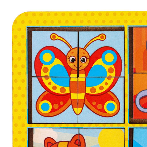 Головоломка геометрическая деревянная «Ферма», двусторонние