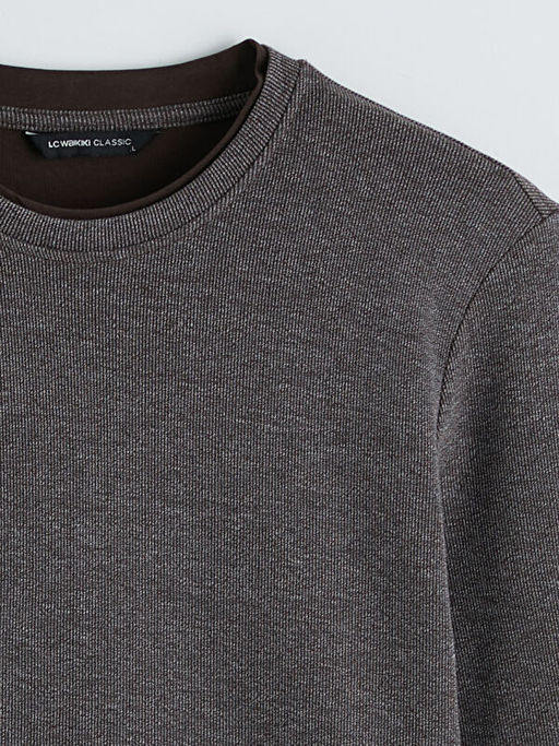 Bisiklet Yaka Erkek Sweatshirt