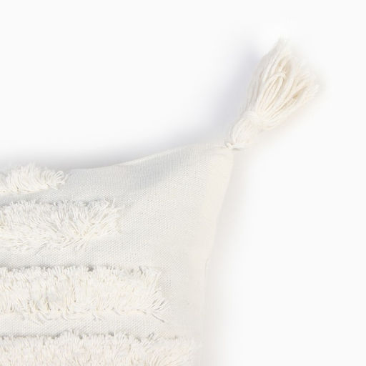 Наволочка декоративная Этель Бохо, 45х45 см, цвет молочный, 100% хлопок  фото 2