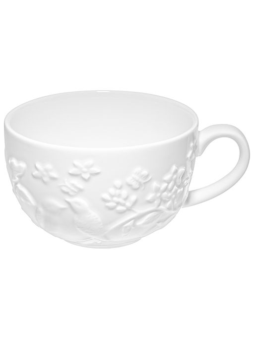 Чашка для капучино и кофе латте 340 мл 13*10*6,5 см Птички на ветке на деревянной подставке - Elan gallery фото 4