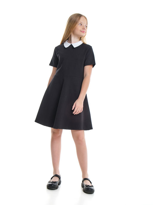 Платье для девочки в школу с воротником 22-7662 черный - Mini maxi фото 12