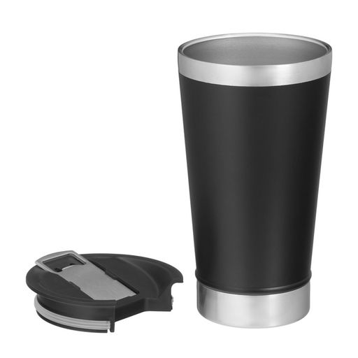 Термостакан пивной Beer, 600 мл, открывашка, нержавеющая сталь, чёрный - Simaland фото 3