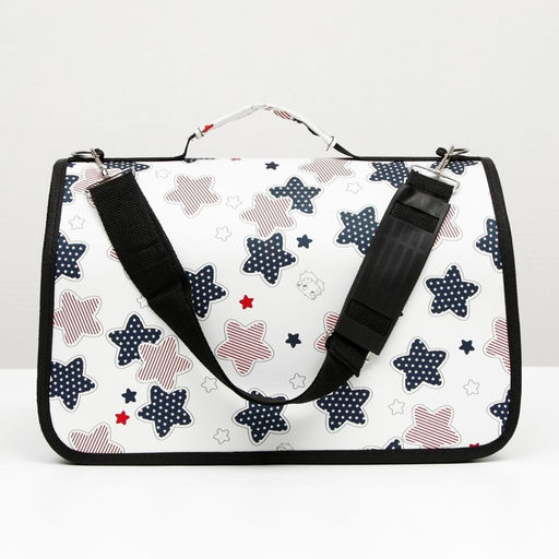 Сумка - переноска для животных Звездочки, каркасная, размер L, 53 х 21 х 29 см - Пижон фото 3