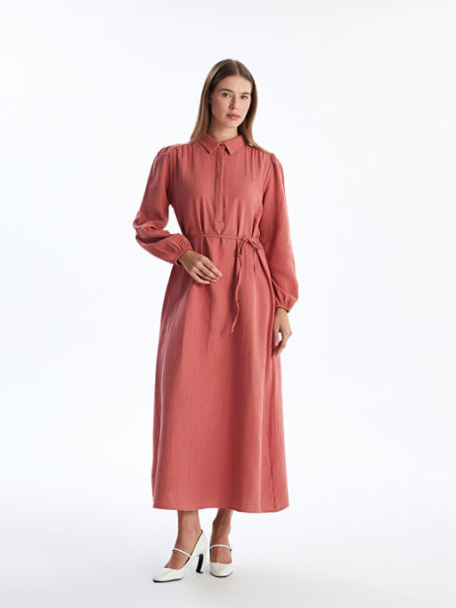 G?mlek Yaka M?slin Elbise