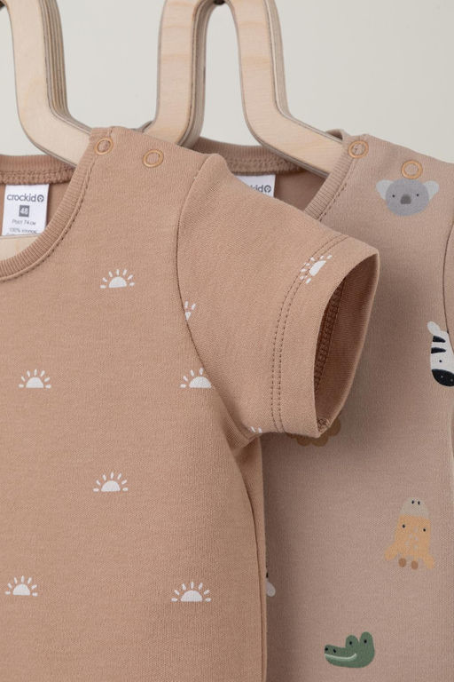 Crockid _ К 6239-2уп/зоопарк,маленькие солнышки набор полукомбинезон (боди) яс