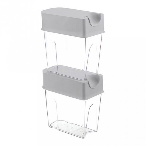 Банка для сыпучих продуктов пластмассовая Фолд 1,6л, 18,5х9х18,5см, смоки (Россия) - Домашняя мода фото 5