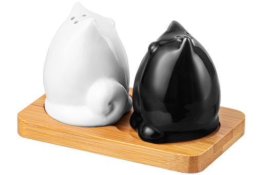 Набор д/специй 2 пр. 10,5*6,5*6,5 см Котики на деревянной подставке - Elan gallery фото 7