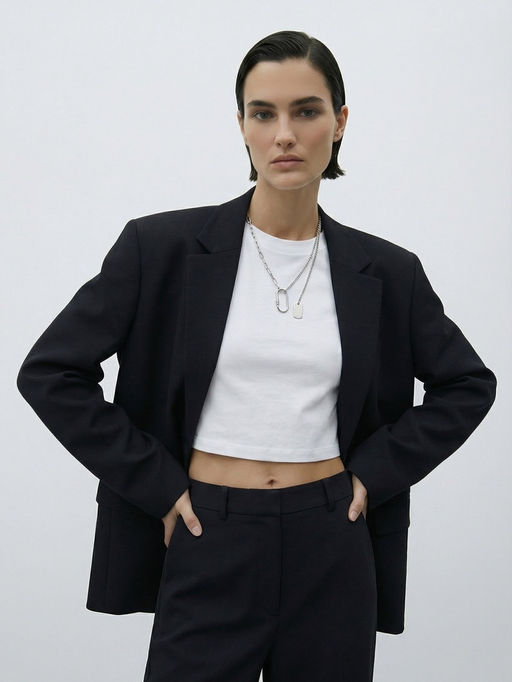 Цепь «Карабин», L=40 см, цвет серебро