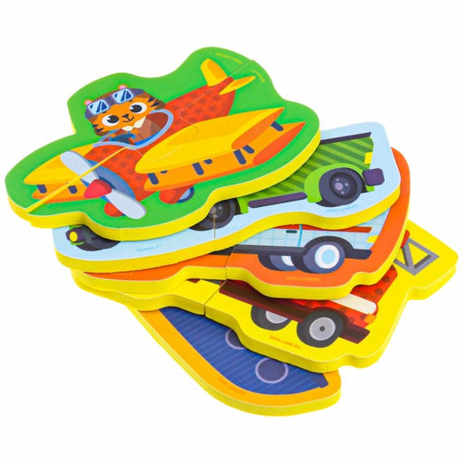 Пазлы мягкие для малышей Крошка Я «Транспорт», 5 пазлов, от 1 года