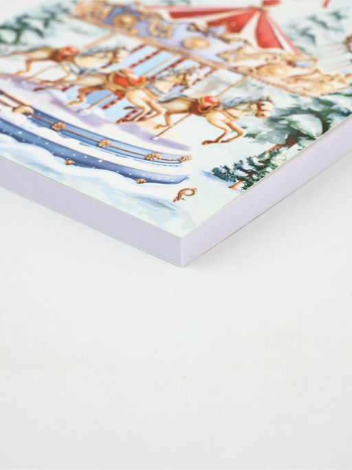 Подарочный набор новогодний, ежедневник А6, 80 листов, термостакан 250 мл Карусель