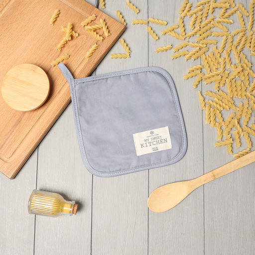Прихватка ЭтельKitchen цв.серый, 19х19 саржа,100% х/л  фото 5