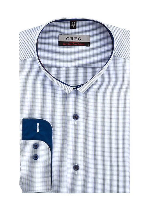 Сорочка мужская длинный рукав GREG 124/131/8198/Z/b/1p  фото 2