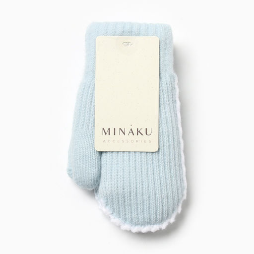 Варежки детские MINAKU, голубые, 18 см