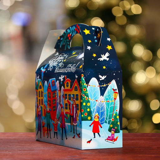 Цена за 5 шт. Подарочная коробка Праздник в городе , Баул 22 х 9 х 22 см - Simaland фото 8