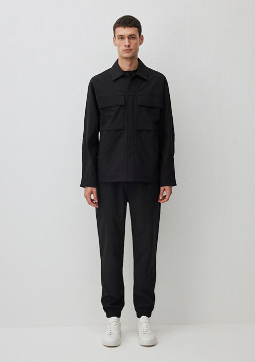 Cep Detayl? Siyah Ceket - Mavi фото 3