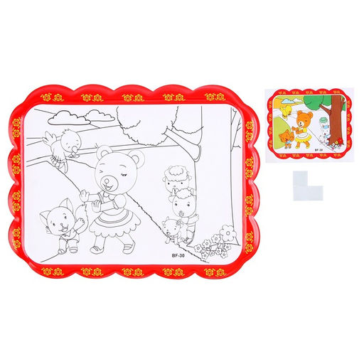 Набор для творчества: гравюра и раскраска объёмная из пластика Мишка на отдыхе - Школа талантов фото 2