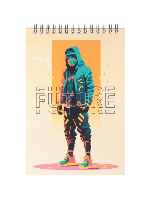 Цена за 5 шт. Блокнот А5, 60 листов в клетку, на гребне, обложка мелованный картон, блок 60г/м2, МИКС - Calligrata фото 12