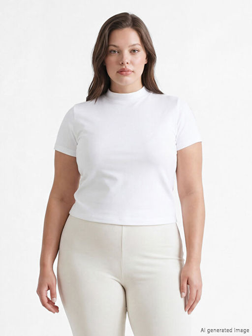 Bisiklet Yaka Kad?n Ti??rt